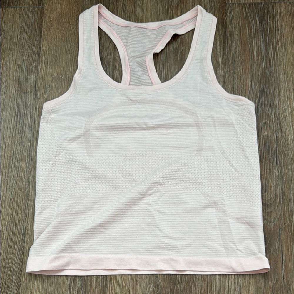 Swiftly Tech Racerback Tank Top 2.0 Waist Length Flush Pink